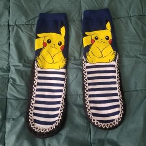 Brand New Pikachu Pokemon Slipper Socks